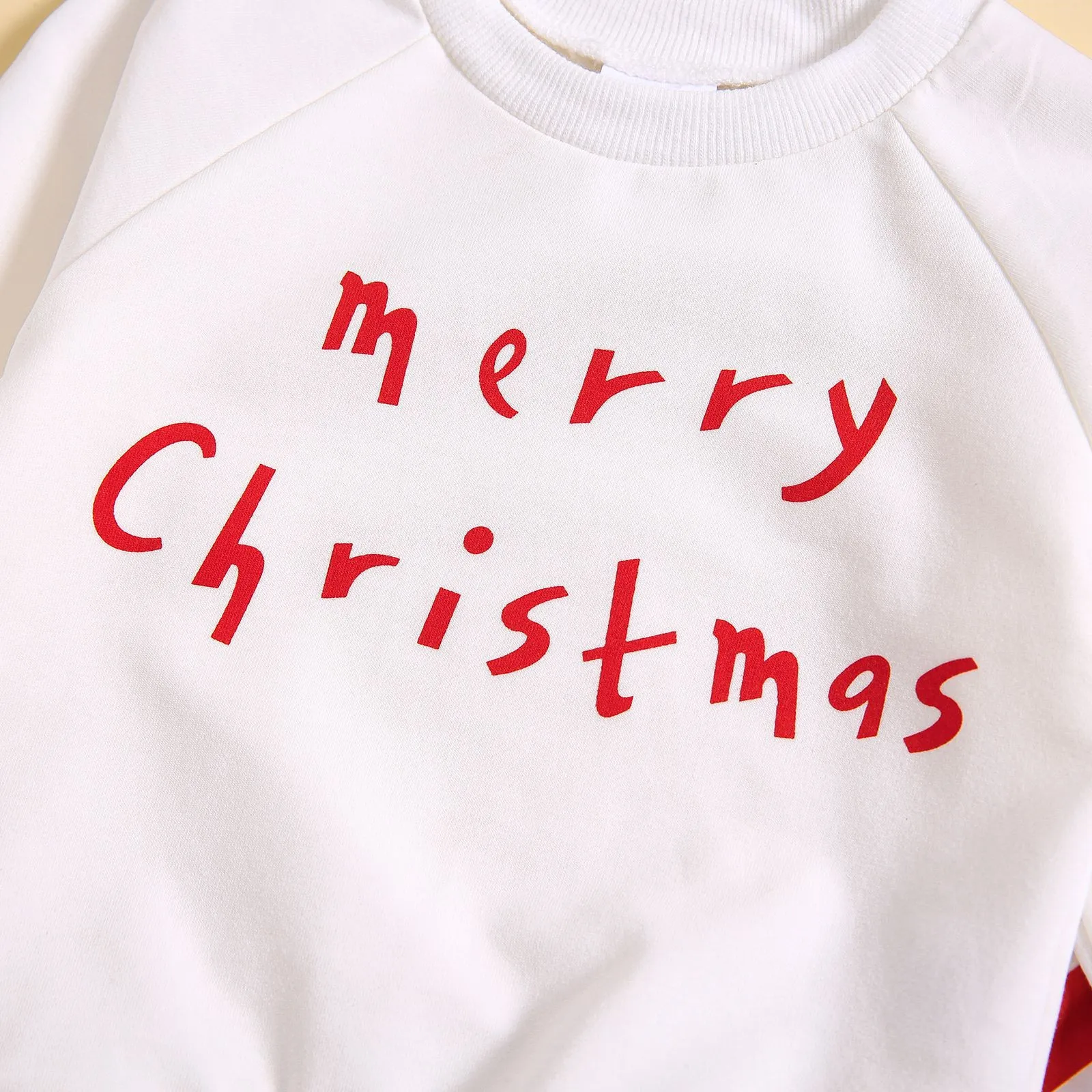 Merry Christmas Baskı Kıyafetler Toddler 2 ADET Kızlar Uzun Kollu üstler ve pantolonlar İçin Giysi Set Çocuk Çocuk Giysileri 아동 상하복 세트 Görüntü 4