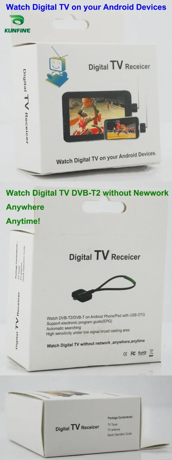 Mikro USB Dijital DVB-T DVB-T2 TV Tuner Alıcısı Android 11 Telefon ve Ped Görüntü 4