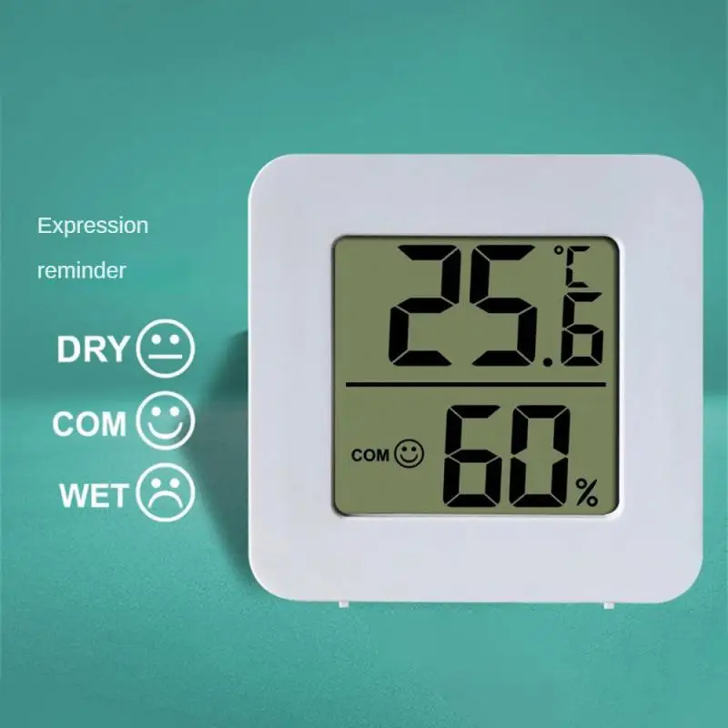 Mini Higrometre Ev Elektronik Akıllı Termometre Yatak Odası Vücut Sıcaklık Sensörü Ev Bebek Odası Hava Nem Ölçer Görüntü 4