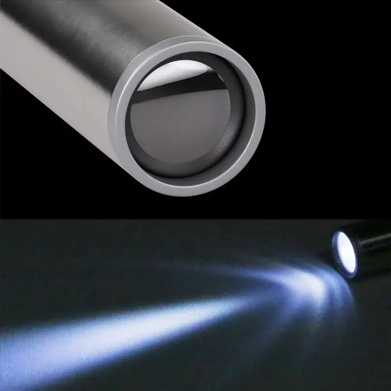 Mini Taşınabilir Tıbbi Kullanışlı LED kalem ışığı El Feneri USB Şarj Edilebilir Diş Hekimi Hemşire Meşale paslanmaz çelik ataş Görüntü 4