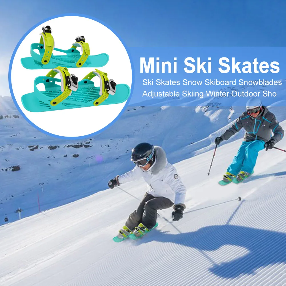 Mini Çocuk Kayak Snowblades Kar Kayak Kış Ayakkabı Kısa Snowskates Snowblades Skiboards Kayak ayakkabıları Açık Spor Görüntü 4