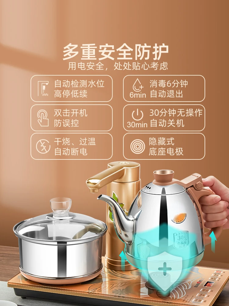 Otomatik su besleme elektrikli su ısıtıcısı sabit sıcaklık ve ısı koruma entegre çay masası su ısıtıcısı Görüntü 4