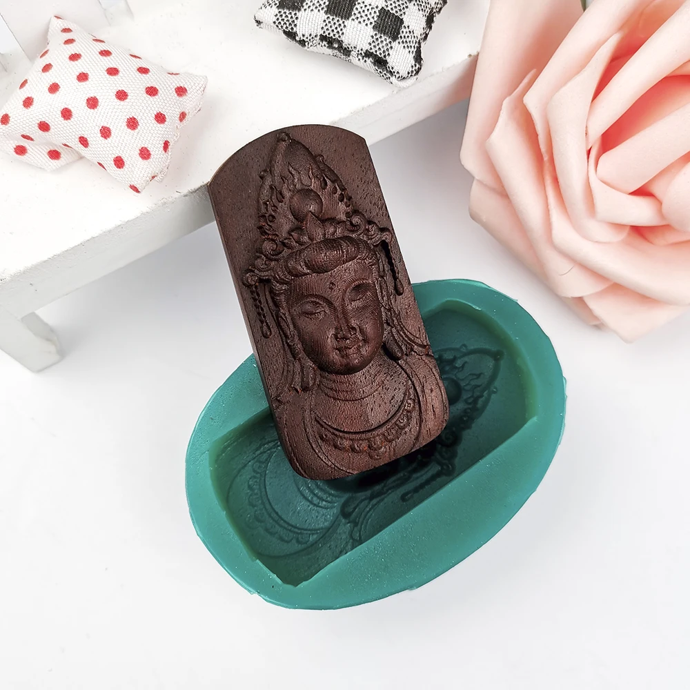 PRZY kalıp silikon nimet sabun muska Buda fondan kek dekorasyon DIY kalıpları Görüntü 4