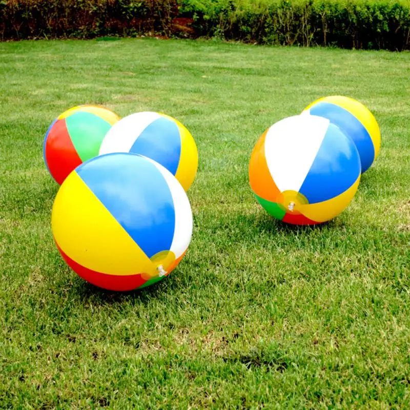 Plaj Şişme Taşınabilir Su Oyunları En çok satan Havuz Şamandıra Su Balonları Yaz Partileri İçin Gökkuşağı Plaj Topu Renkli Eğlenceli Görüntü 4