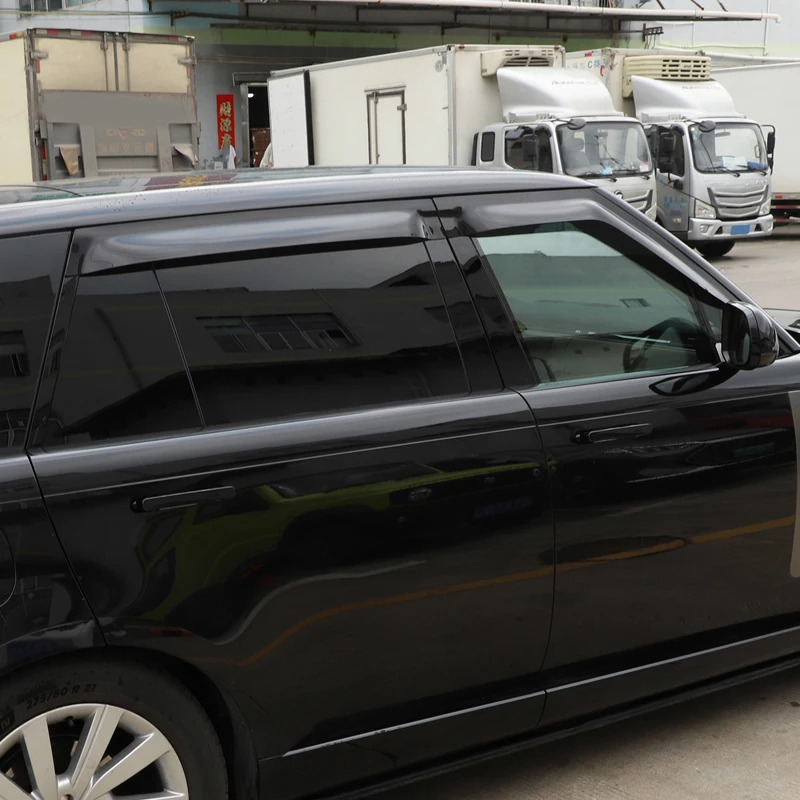 Range Rover Vogue için Otobiyografi 2023 Araba Rüzgar Kalkanları Güneş Yağmur Muhafızları Yan rüzgar deflektörü ABS Dış aksesuarlar 4 Adet Görüntü 4