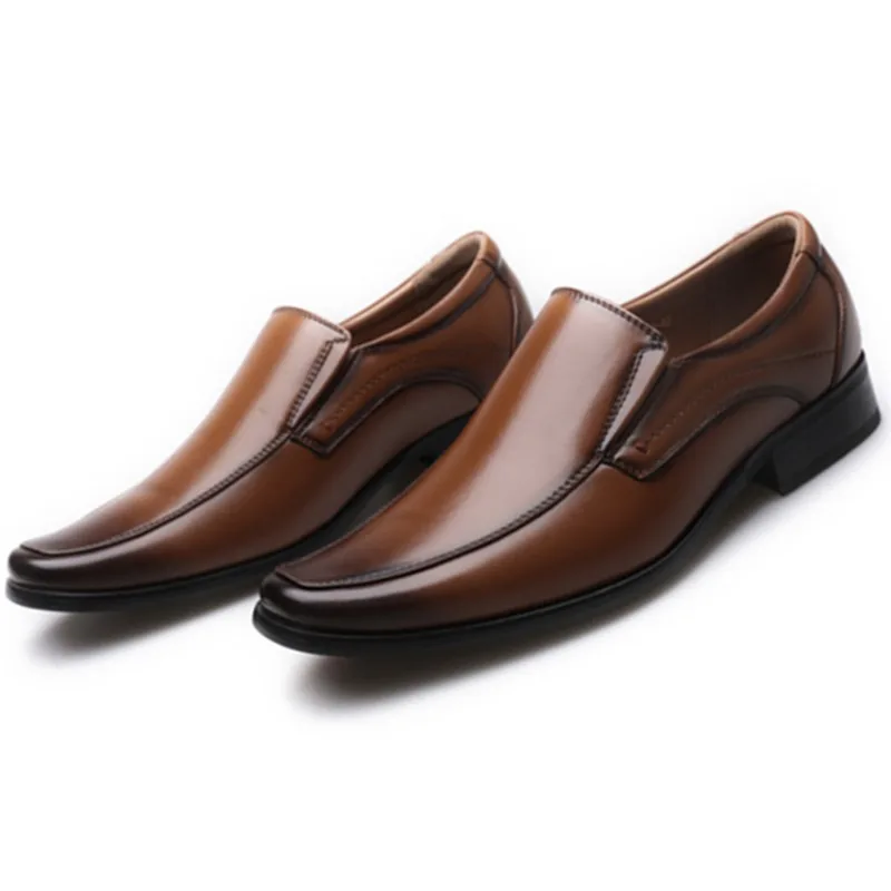 Retro PU deri ayakkabı Erkekler için Moda Kayma erkek günlük mokasen ayakkabı Lüks tasarım ayakkabı Ofis İş erkek iş ayakkabısı Görüntü 4