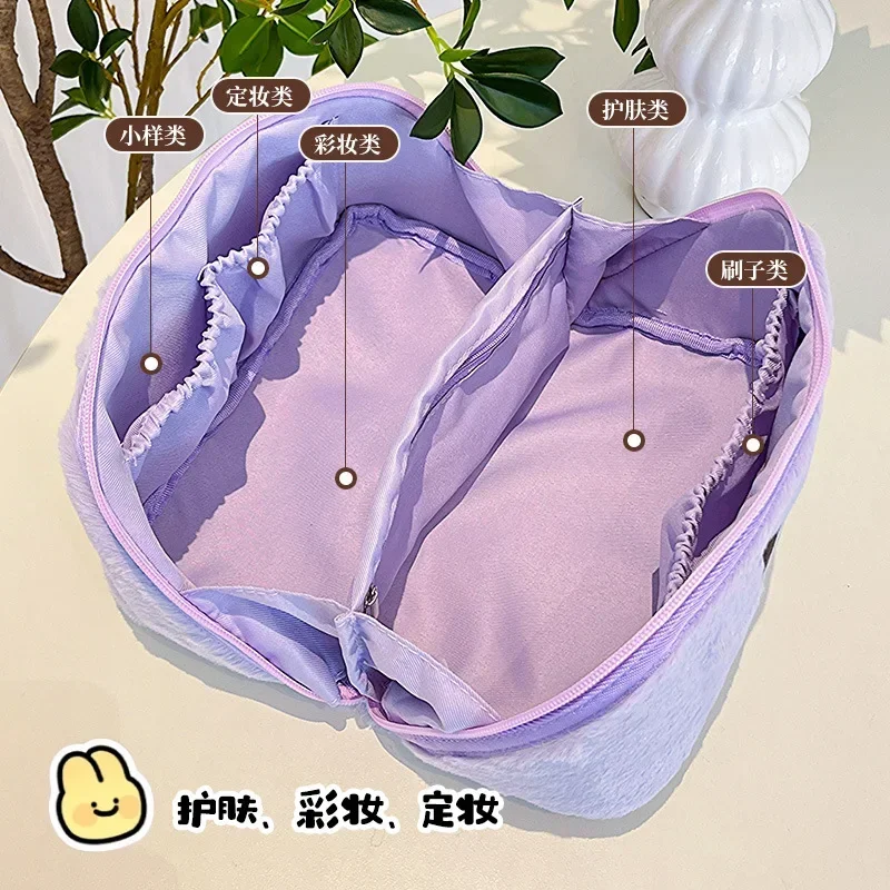 Sanrio Yeni Hello Kitty Karikatür Kozmetik Çantası kadın kuromi Büyük Y2K Çanta Organ Yastık makyaj fırçası saklama çantası Görüntü 4