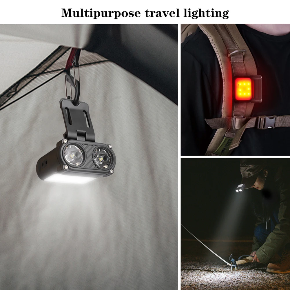 Sensör kep lambası LED klips ışık 6 aydınlatma modları COB LED Far Su Geçirmez USB şarj edilebilir kafa lambası kamp balıkçılık için Görüntü 4