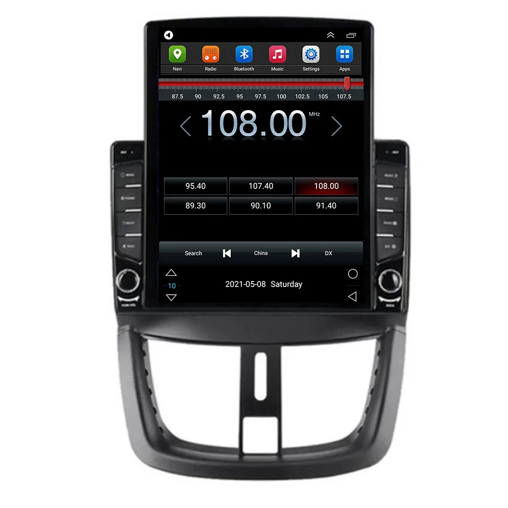Tesla Tarzı 2 Din Android 12 Araba Radyo Peugeot 207 İçin 207CC 2006-2035 Multimedya Video Oynatıcı GPS Stereo Carplay DSP Kamera Görüntü 4