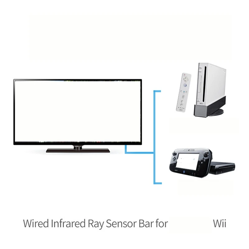 Wii için Sensör Çubuğu Plastik Sensör Çubuğu Kablolu Alıcıları IR Sinyal Ray USB Fişi Değiştirme Nintendo Uzaktan Görüntü 4