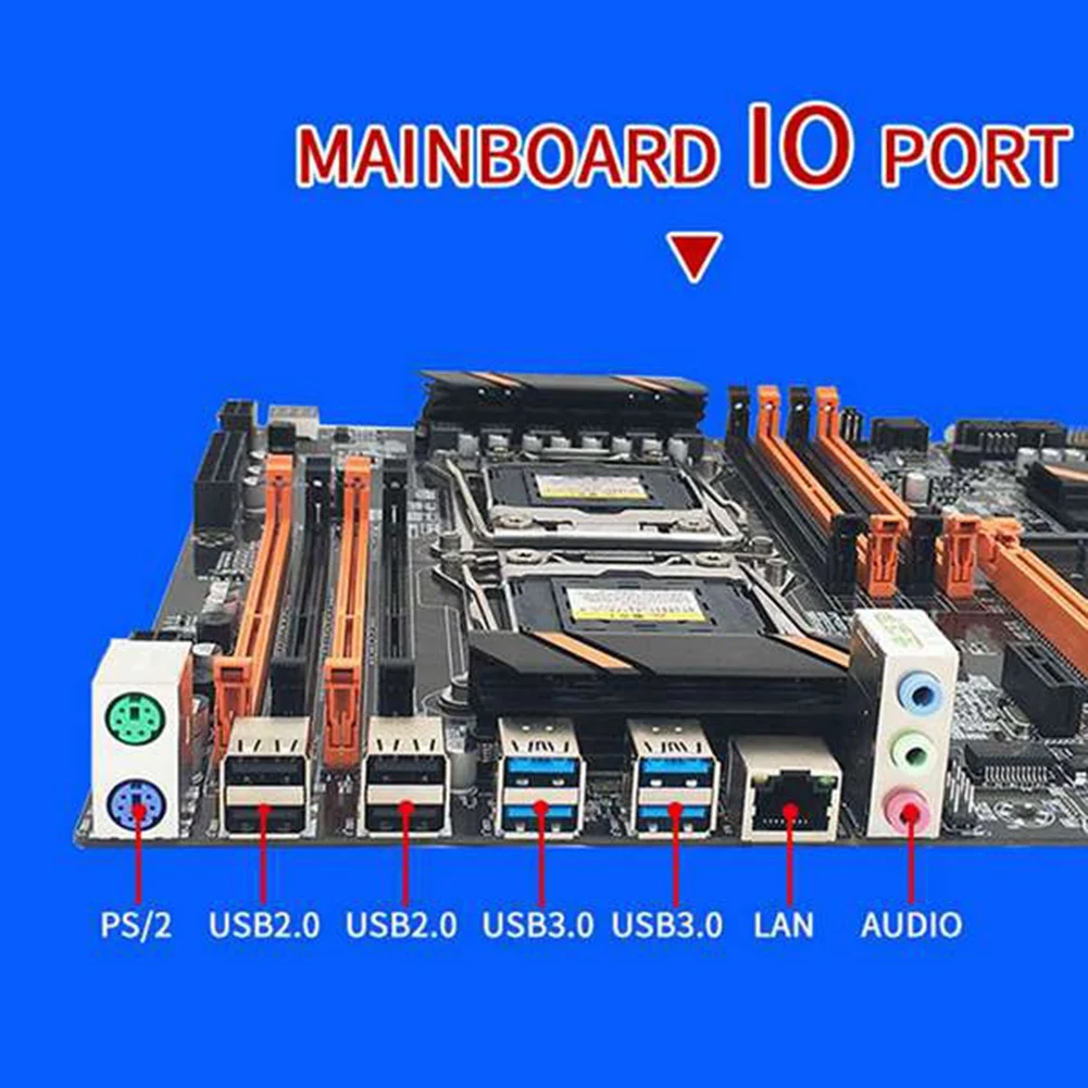 X99 Çift CPU Anakart Desteği LGA2011-3 CPU Desteği DDR4 ECC Bellek Anakart + 2XE5 2620 V3 CPU + Termal Gres Görüntü 4