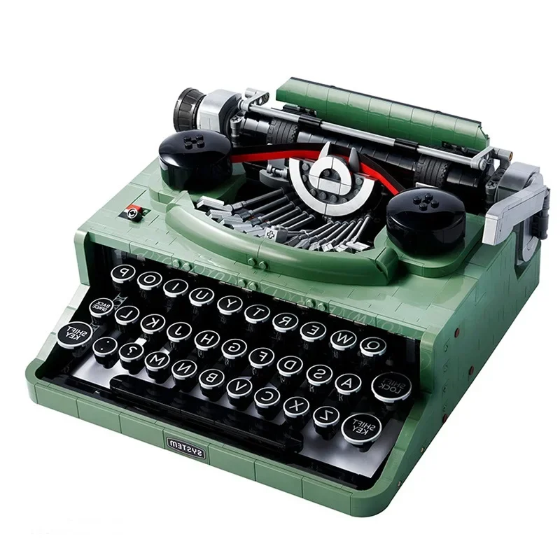 Yeni 2078 adet Retro Daktilo Yapı Taşları Klavye MOC 21327 Seti Oyuncaklar Tuğla Yazma Makinesi Çocuklar İçin Yüksek Teknoloji Fikirleri Hediye Görüntü 4