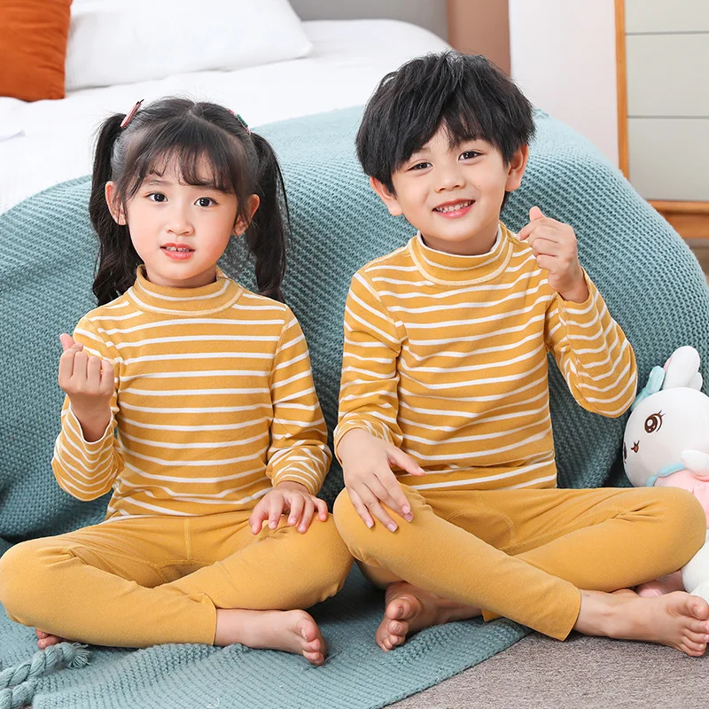 Yüksek Teknoloji termal iç çamaşır Çocuk giyim setleri Dikişsiz Salon Takım Elbise Erkek Kız Pijama Sonbahar Kış Pijama Çocuklar Görüntü 4