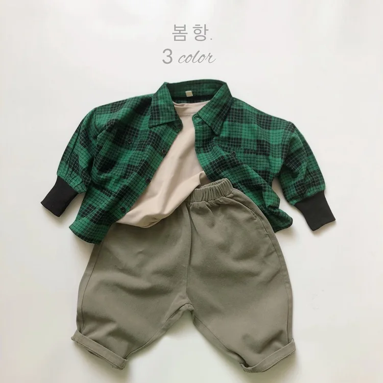 geyik jonmi Kore Tarzı Çocuk günlük pantolon 2022 Bahar Yeni Düz Renk Bebek Erkek Gevşek Çapraz Pantolon Çocuk Giysileri Görüntü 4