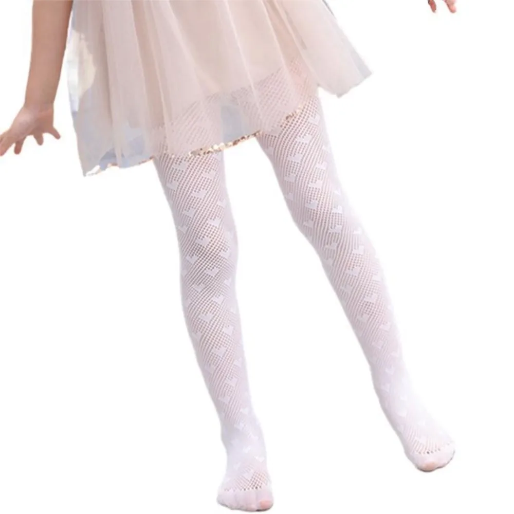 Çocuk çorap ultra-ince akrobasi pantolon kadın bebek tayt mesh hollow-out yapışık kız tayt çocuk Külotlu Çorap Görüntü 4