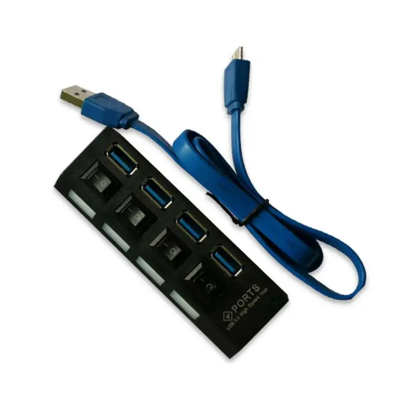 1/2 ADET PzzPss USB 3.0 Hub USB Hub 3.0 Çoklu USB Splitter Kullanımı Güç Adaptörü 4/7 Port Çoklu Genişletici 2.0 USB3 Hub Anahtarı ile Görüntü 5