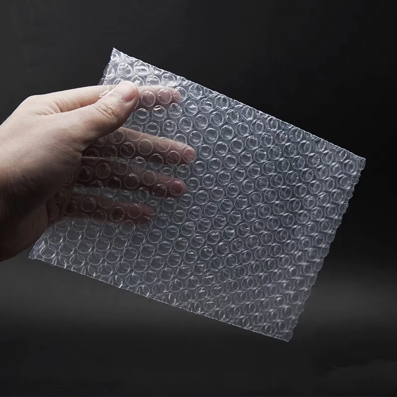 100 adet 8x10cm Plastik Wrap Zarf Beyaz Kabarcık Ambalaj Poşetleri PE Şeffaf Darbeye Dayanıklı Ambalaj Çantası Çift Film Kabarcık Çanta Görüntü 5