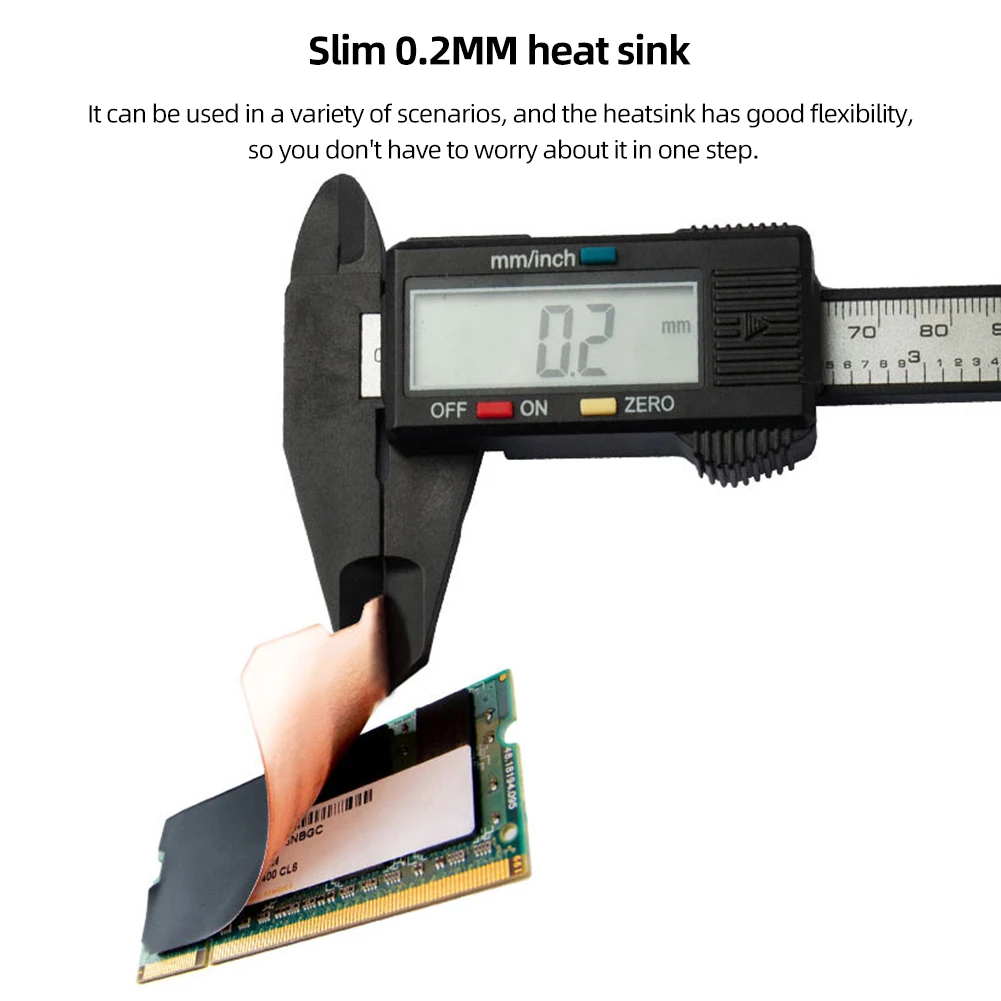 2 adet ısı dağılımı pedi Bakır Folyo tasarım Termoritik Ped Antioksidan hafif İnce PC DDR5 DDR4 DDR3 Bellek Modülü Görüntü 5
