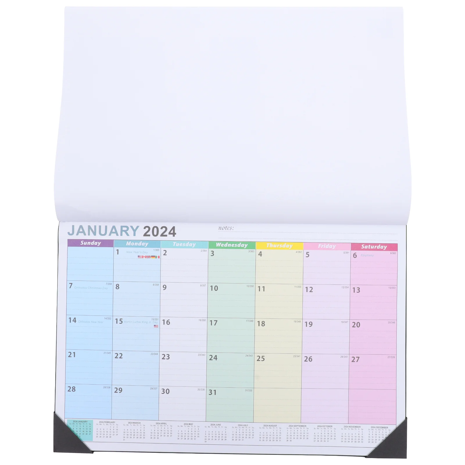 2024 Takvim Randevusu Günlük Kullanım Duvar Ev Ofis için Damalı Sağlam Kağıt 2023-2024 Masaüstü Görüntü 5
