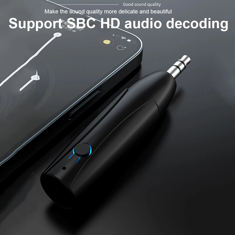 3.5 MM kablosuz Bluetooth Uyumlu 5.0 Alıcı Aux Handsfree Stereo Ses Adaptörü Alıcısı Araba Kulaklık Hoparlör Görüntü 5
