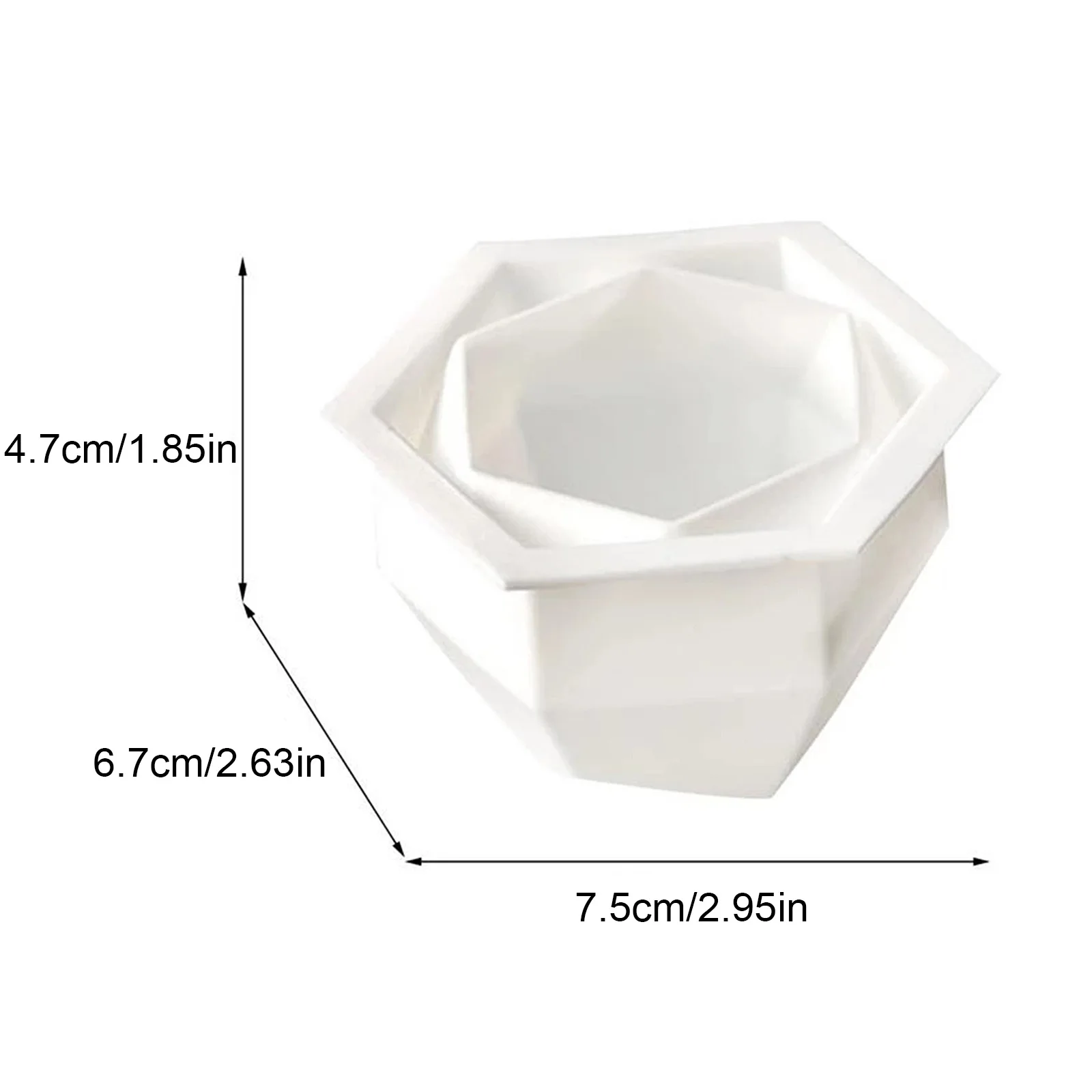 3D Poligon Şekli Silikon Mum Kalıp Aromaterapi DIY El Yapımı Mum Malzeme Reçine Balmumu Sabun Kalıp Yapma Malzemeleri Görüntü 5