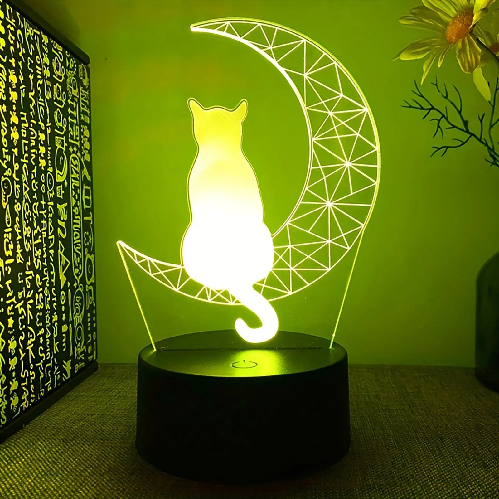 3D gece lambası Masa Lambası Uzaktan Kumanda İle 16 Renk Değiştirme RGB Ortam yatak odası lambaları Festivali Ev Başucu Oyun Görüntü 5