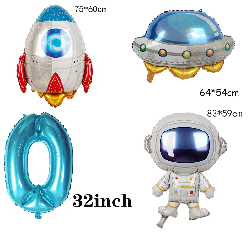 Astronot Tema Balonlar Roket Dış Uzay Uzay Gemisi Folyo Balonlar Doğum Günü Partisi Süslemeleri İçin Galaxy Tema Çocuk Çocuklar Globos Görüntü 5