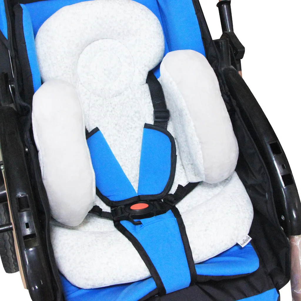Bebek Arabası Uyku Pedi Araba Koltuğu Aksesuarları Kafa Vücut Koruma Çift taraflı Koruyucu Pamuk Nefes Görüntü 5