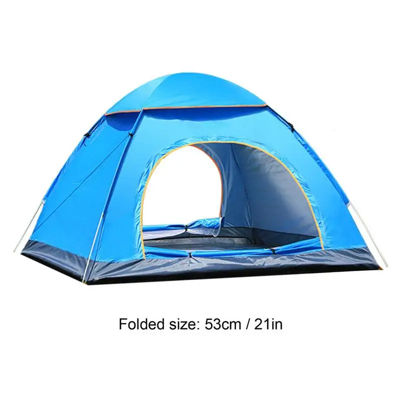 Dış mekan çadırları Kamp için UPF 50 + UV Koruma Su Geçirmez Anında Çadır Taşınabilir Çift Fermuarlı Çadır Seyahat Plaj Görüntü 5