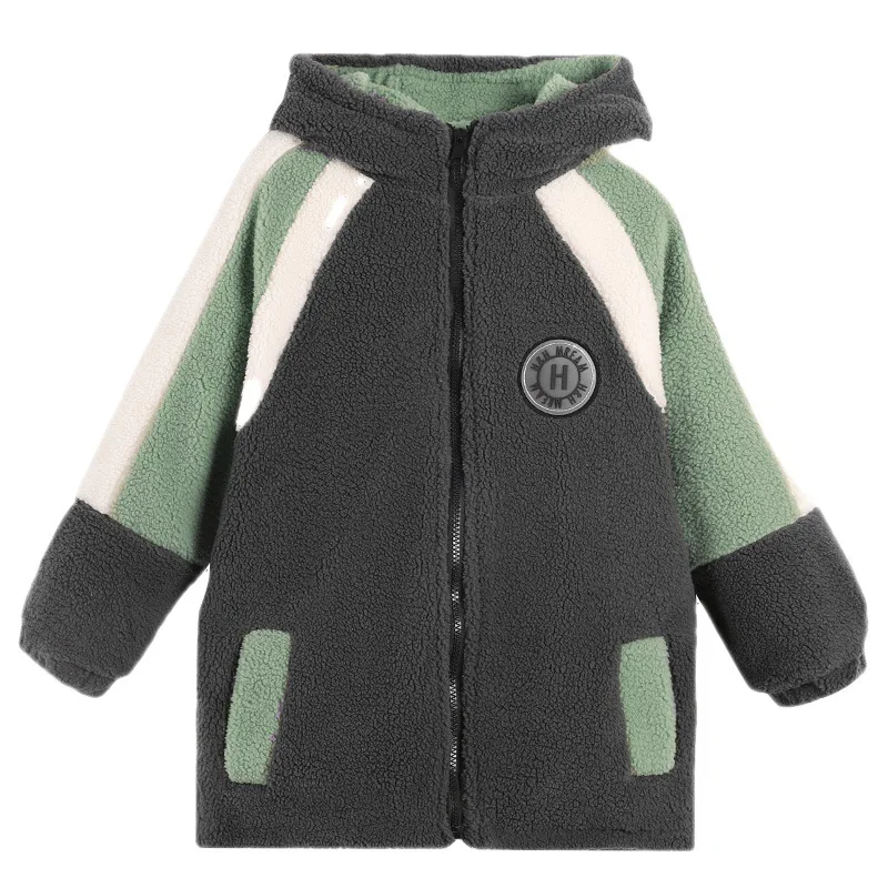 Erkek Ceket Ceket Pamuk Giyim Rüzgarlık 2023 Zarif Kalınlaşmak Kadife Kış Sıcak Okul Spor çocuk Giyim Görüntü 5