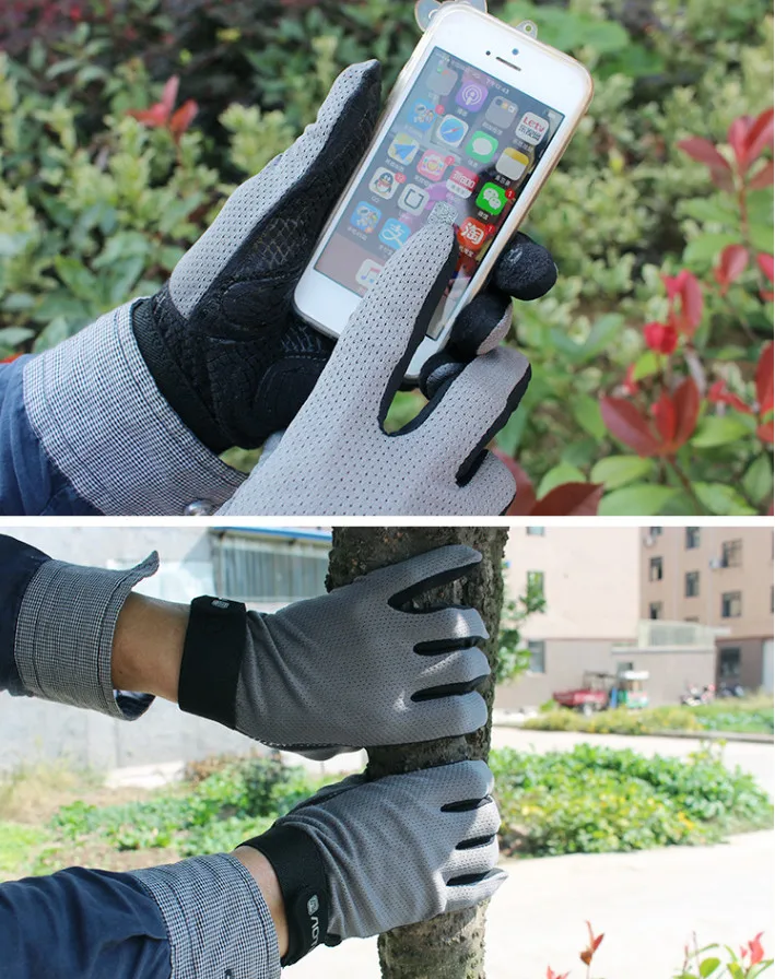 Erkek veya Kadın tam parmak dokunmatik telefon ekranı bisiklet eldiveni Sıcak Açık Rüzgar Geçirmez bisiklet ince eldiven Bilek Mitten Balıkçılık Görüntü 5