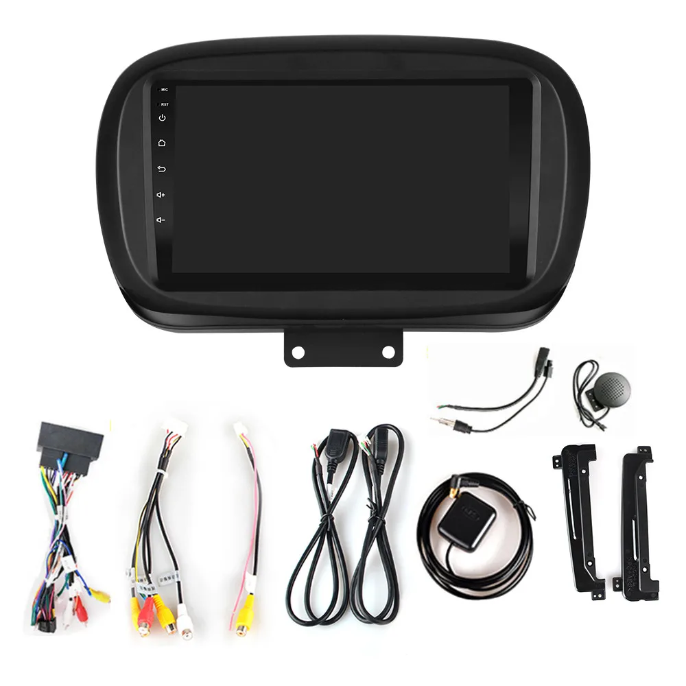Fiat için 500X 2014-2020 Araba Radyo Multimedya Video Oynatıcı Navigasyon GPS Android 10 Hiçbir dvd 2 din 4G SIM 360 Sistemi CarPlay Otomatik Görüntü 5
