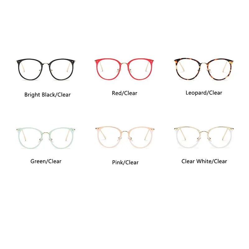 Gözlük Trendleri Kadın Moda Şeffaf Yuvarlak Gözlük Şeffaf Çerçeve zarif Gözlük gözlük çerçeveleri Lüks Retro Gözlük Görüntü 5