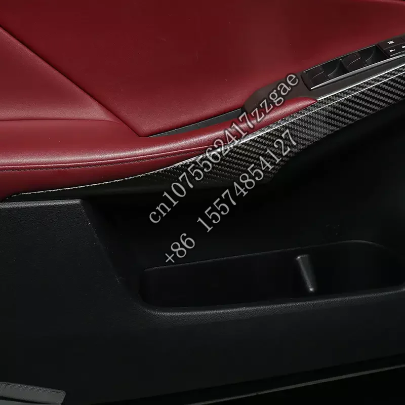 Karbon Fiber Kapı Kolu Kol Dayama Paneli Kapağı Trim Lexus IS250 IS300 IS350 Otomotiv İç Aksesuarları Görüntü 5
