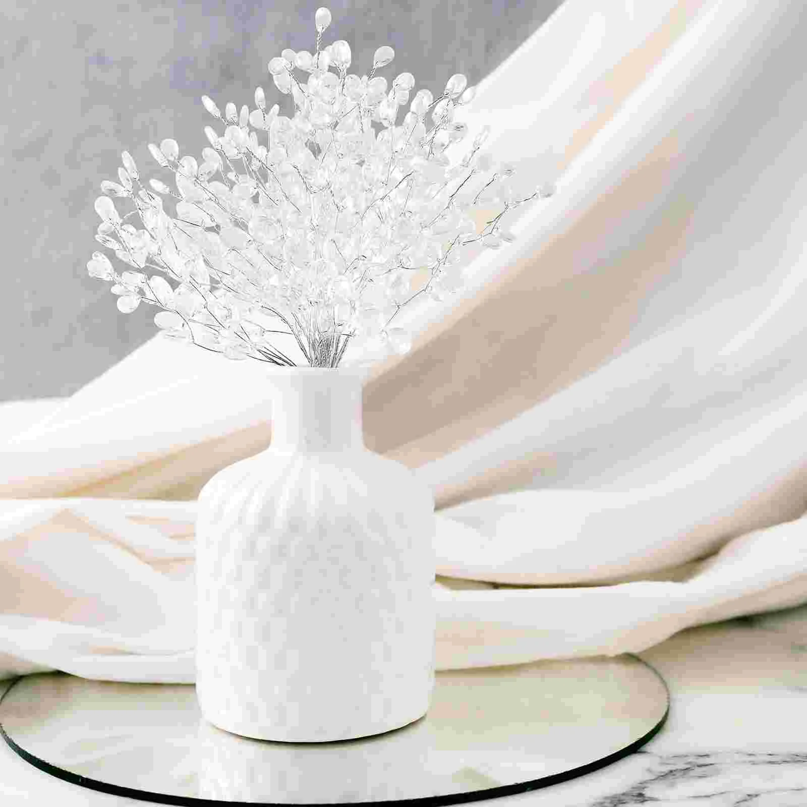 Kaynaklanıyor Düğün Boncuklu Dize Seçtikleri Ev Vazo Süslemeleri Boncuk Damla Çiçek Dalları Yapay Buketleri Görüntü 5