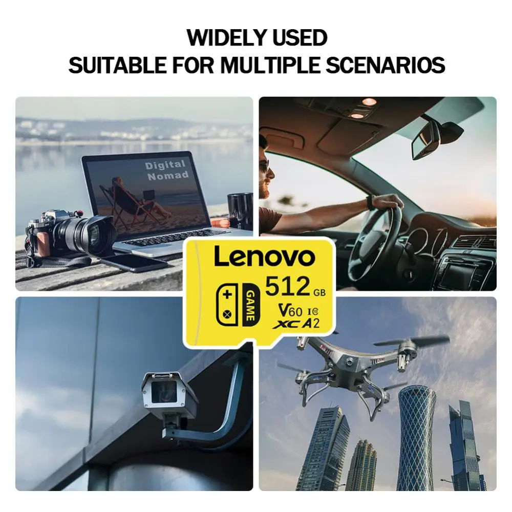 Lenovo Ultra Mikro TF SD kart 128GB 2TB SD Hafıza Kartı 1TB Yüksek Hızlı TF/SD Flash Kart mini SD Kart Hoparlör Robot Drone Görüntü 5