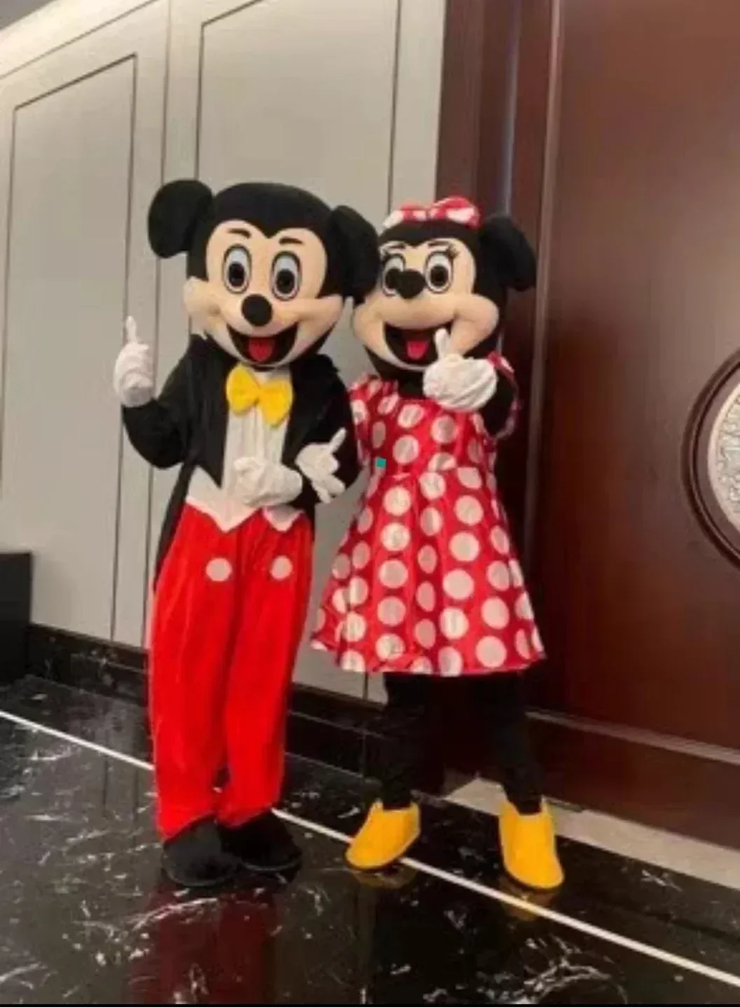 Mickey Minnie Mouse Cosplay Maskot Oyuncak Kostüm Yetişkin Anime Karikatür Reklam Parti Büyük Peluş Reklam Olay Parti Yetişkin Görüntü 5