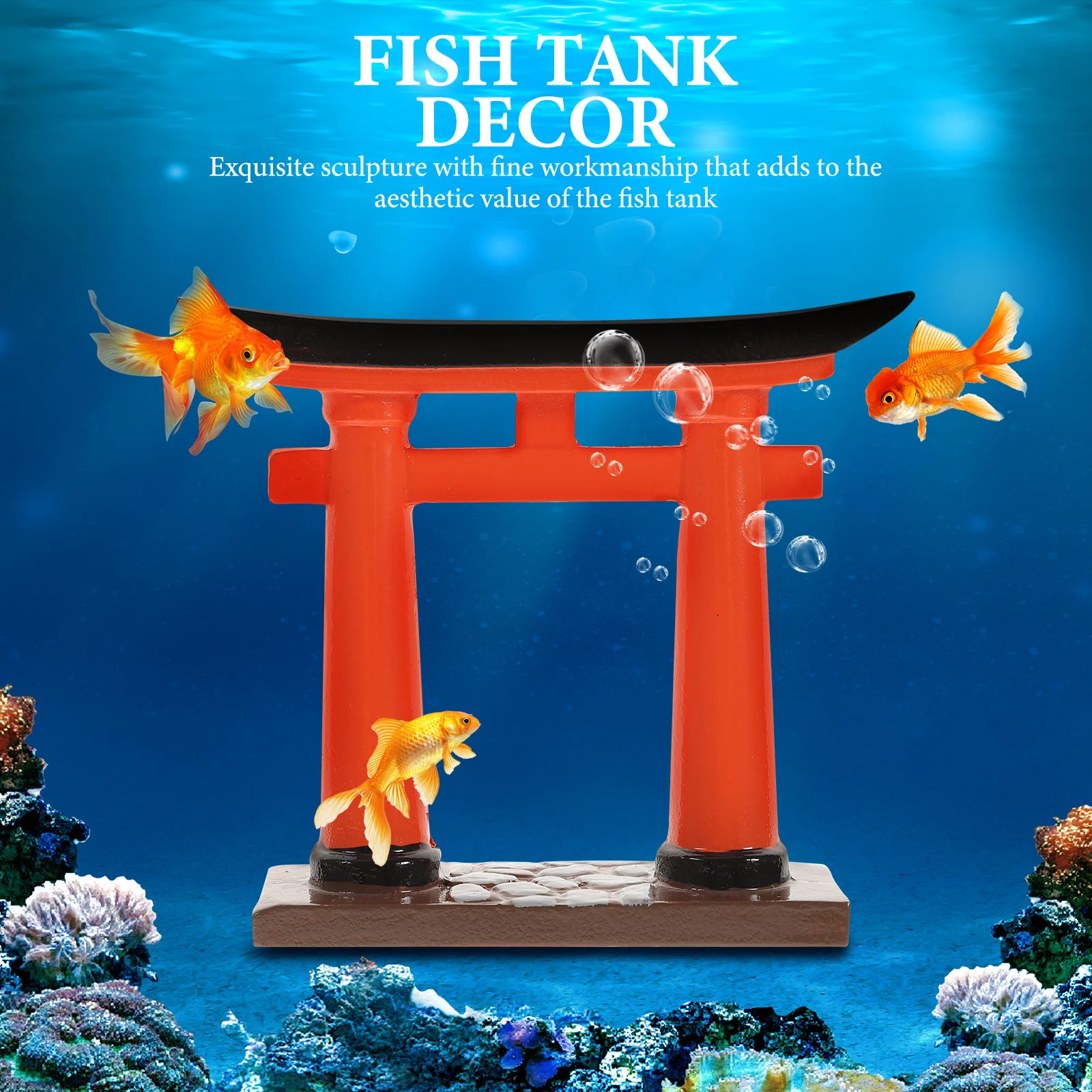 Minyatür Torii su tankı Akvaryum Süs Bonsai Torii Dekorasyon Japon Tarzı Modeli Görüntü 5