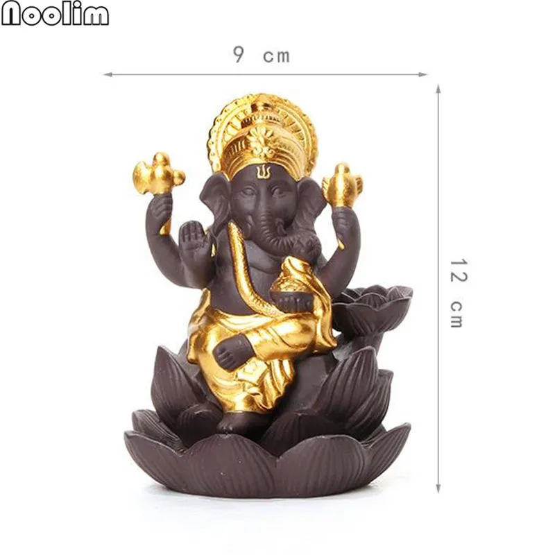 Mor Kil Altın Ganesha Süsler Yaratıcı Küçük Çay Evcil Çayevi Masa Aksesuarları Ev Ofis Araba Dekorasyon El Sanatları Görüntü 5