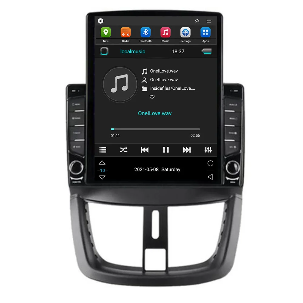 Tesla Tarzı 2 Din Android 12 Araba Radyo Peugeot 207 İçin 207CC 2006-2035 Multimedya Video Oynatıcı GPS Stereo Carplay DSP Kamera Görüntü 5