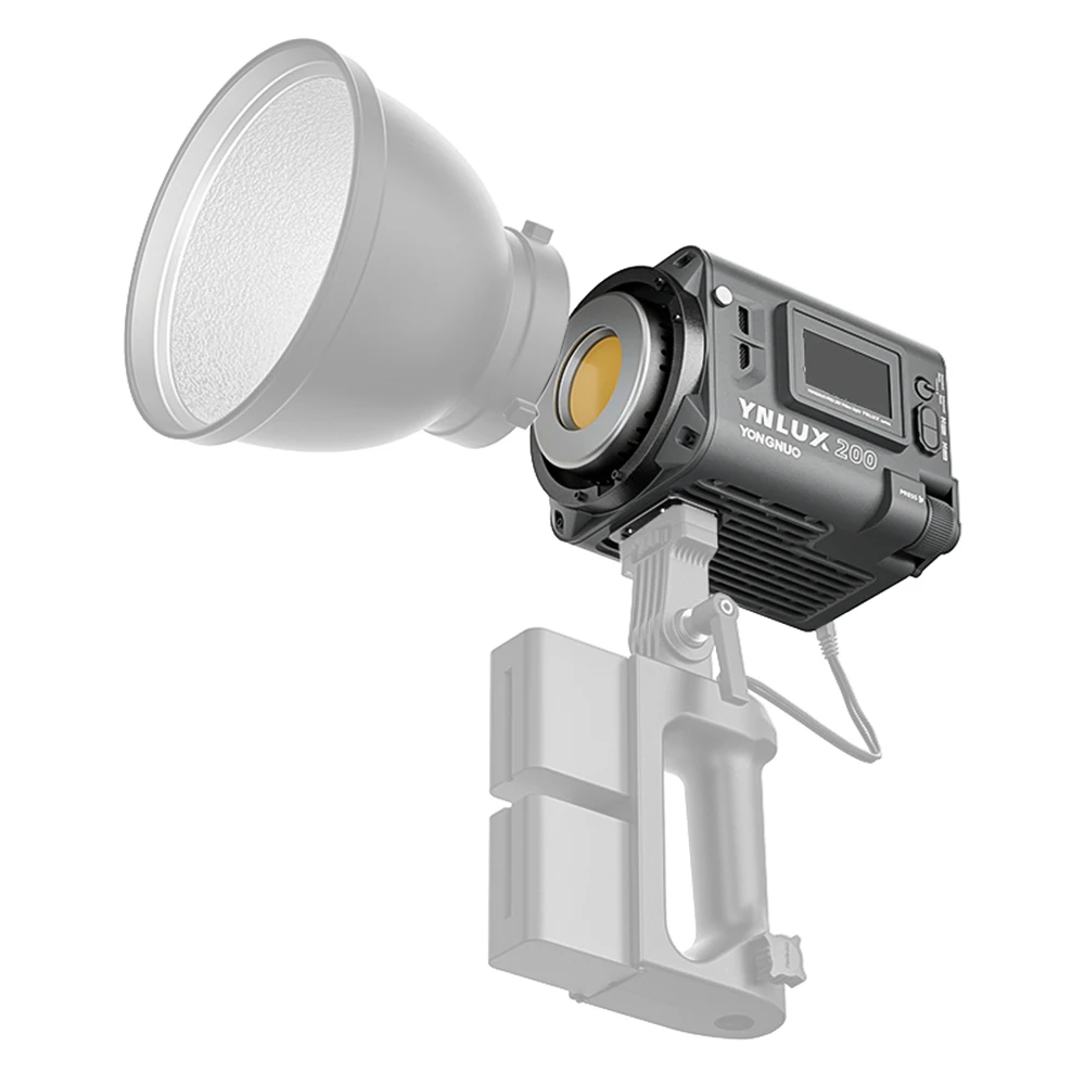 YONGNUO YNLUX200 el LED Video ışığı 200 W fotoğraf ışığı 2600 K-6500 K COB boncuk 12 Aydınlatma sahne efektleri destek BT Görüntü 5