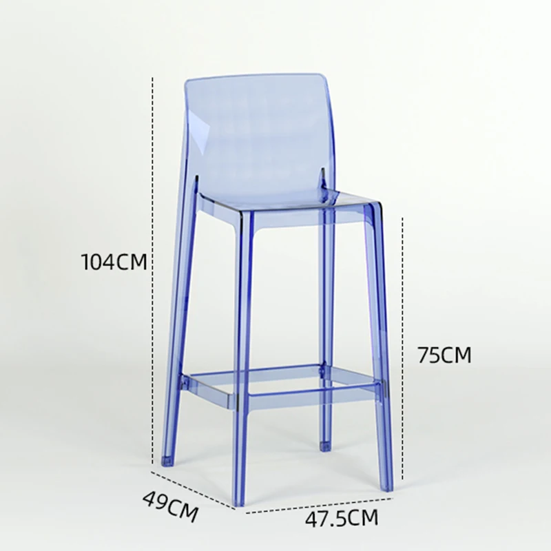 Yemek Ofis İskandinav Bar Sandalyeleri Modern Tasarımcı Akrilik Lüks Sandalye Tabure Minimalist Taburetes De Bar Kütüphane Mobilya WXH15XP Görüntü 5