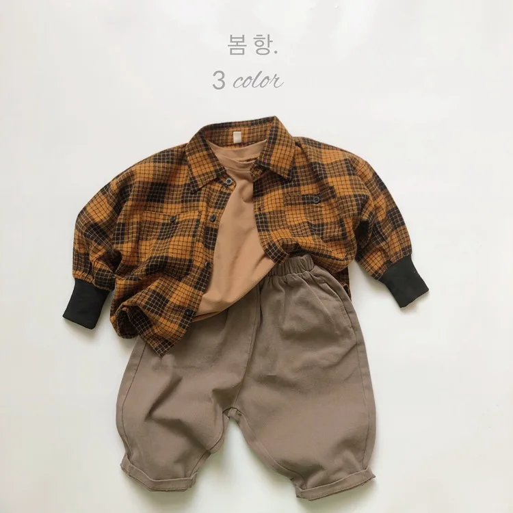 geyik jonmi Kore Tarzı Çocuk günlük pantolon 2022 Bahar Yeni Düz Renk Bebek Erkek Gevşek Çapraz Pantolon Çocuk Giysileri Görüntü 5