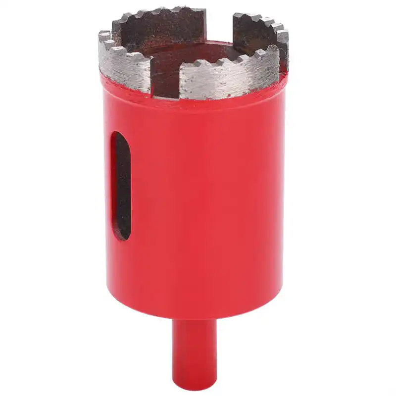 seramik Karo Mermer için 40mm Kaplı Delik Testere Matkap Ucu Diş Kırmızı Renk Delik Açıcı Görüntü 5