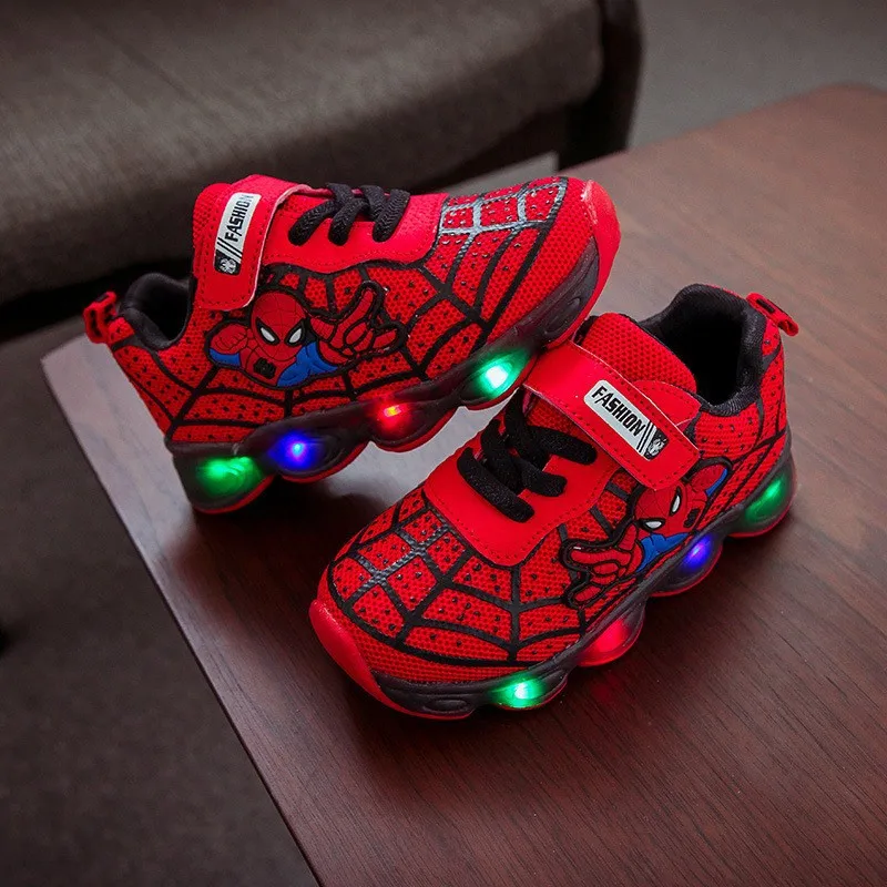 Çocuk light-up ayakkabı erkek ve kız için, koşu ayakkabıları, bebek yanıp sönen ayakkabı, led ışık-up spor ayakkabı, örgü Görüntü 5